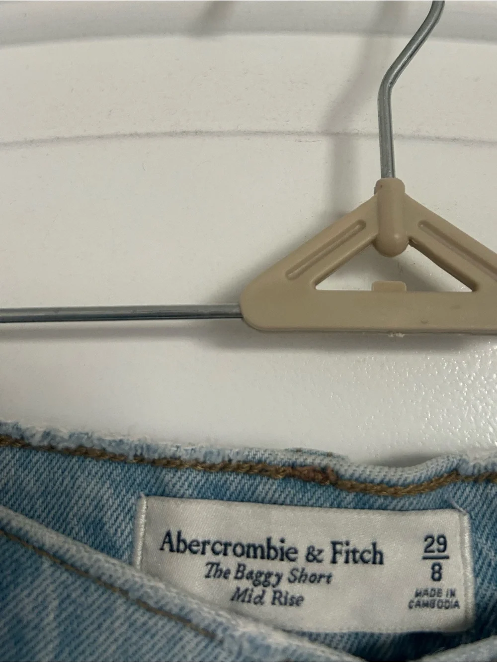 Abercrombie & Fitch The Baggy Short Mid Rise Denim Jorts Size 29/8 Chic 90s boho
